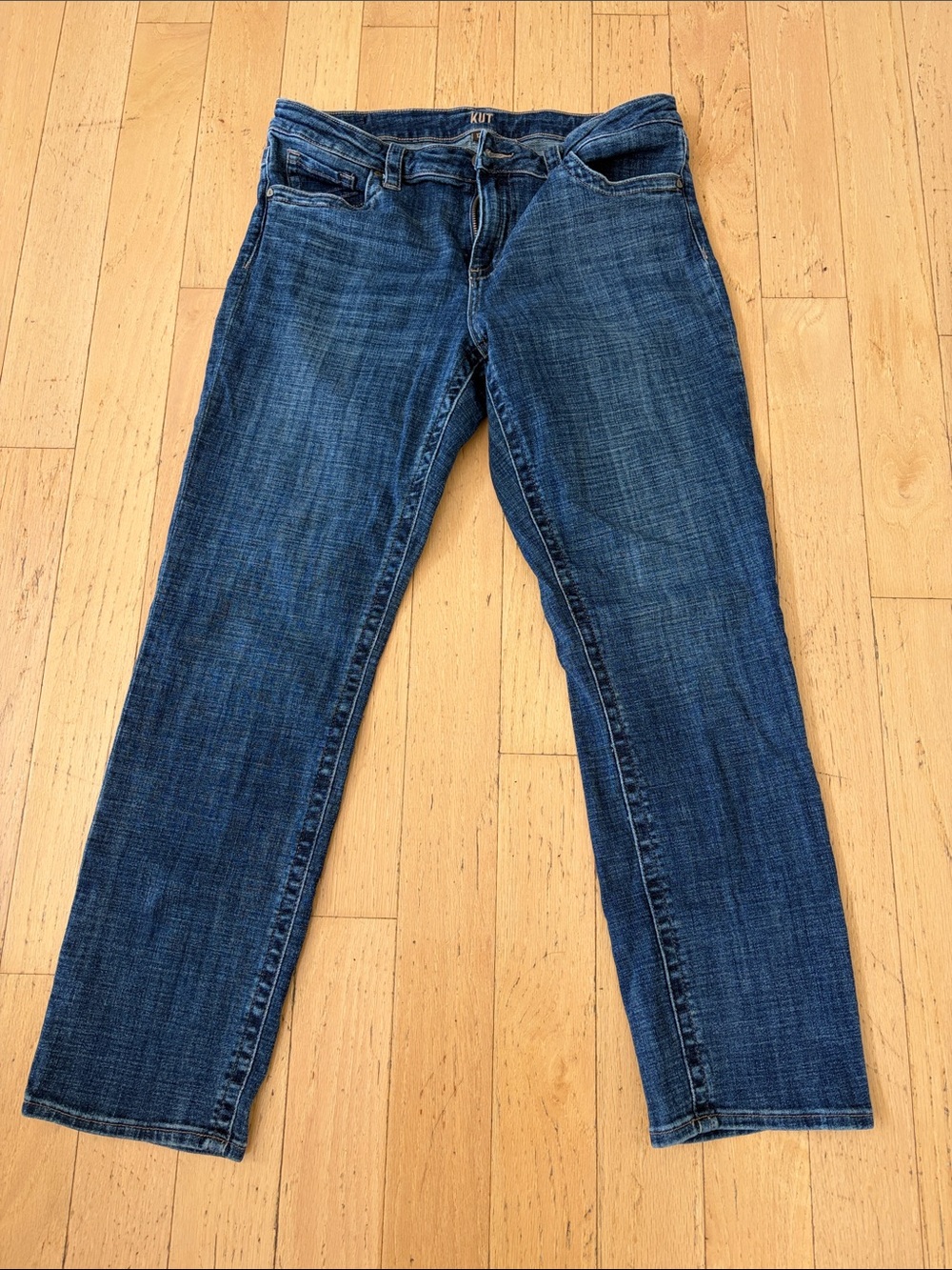 Kut from the Kloth Dark Blue Women’s Straight-Leg Jeans Size 12